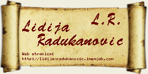 Lidija Radukanović vizit kartica